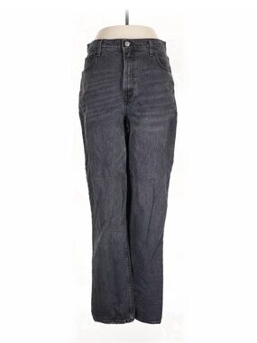 Abercrombie & Fitch High-Rise Straight Leg Black Wash Jeans
